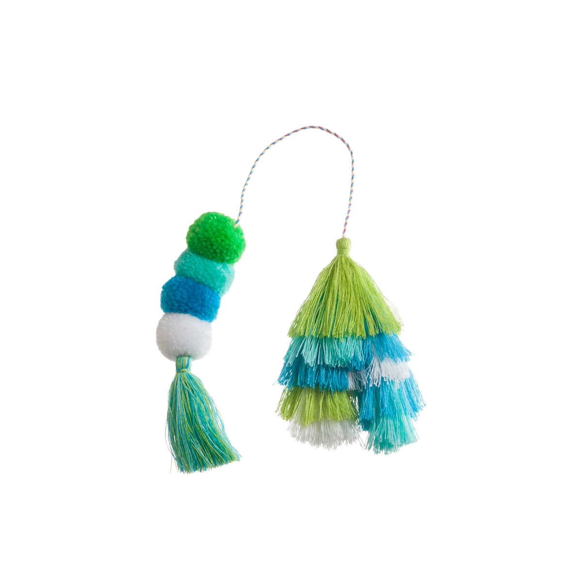Bauble - Seaweed Double Tassel Z1
