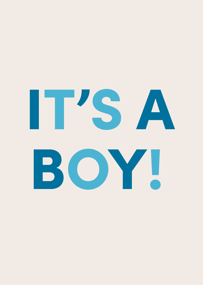 It's A Boy Greeting Card A0