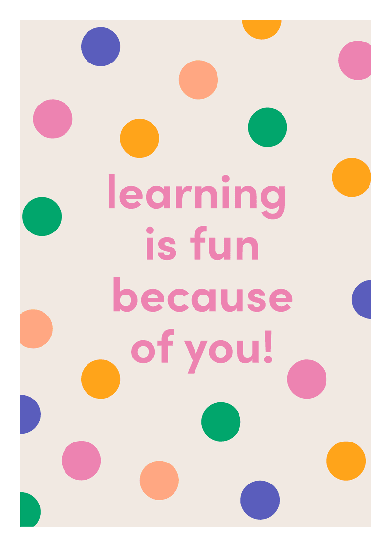Learning is Fun Greeting Card N2
