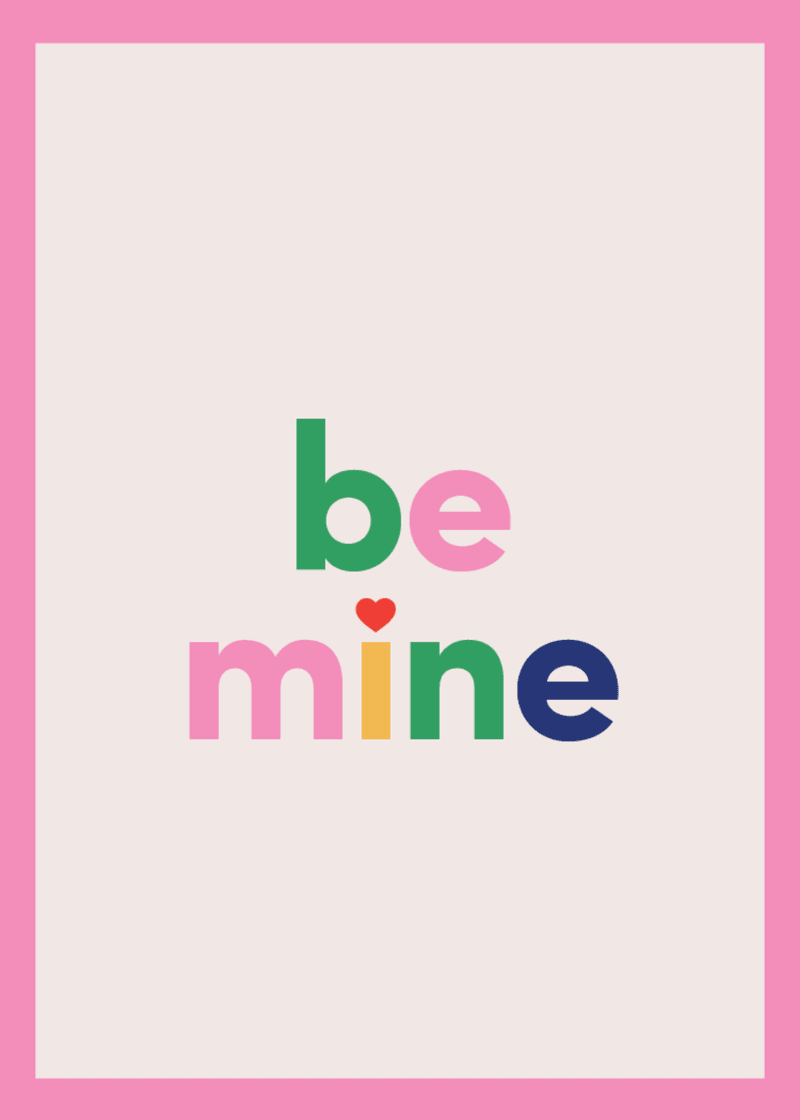 Be Mine Greeting Card M6