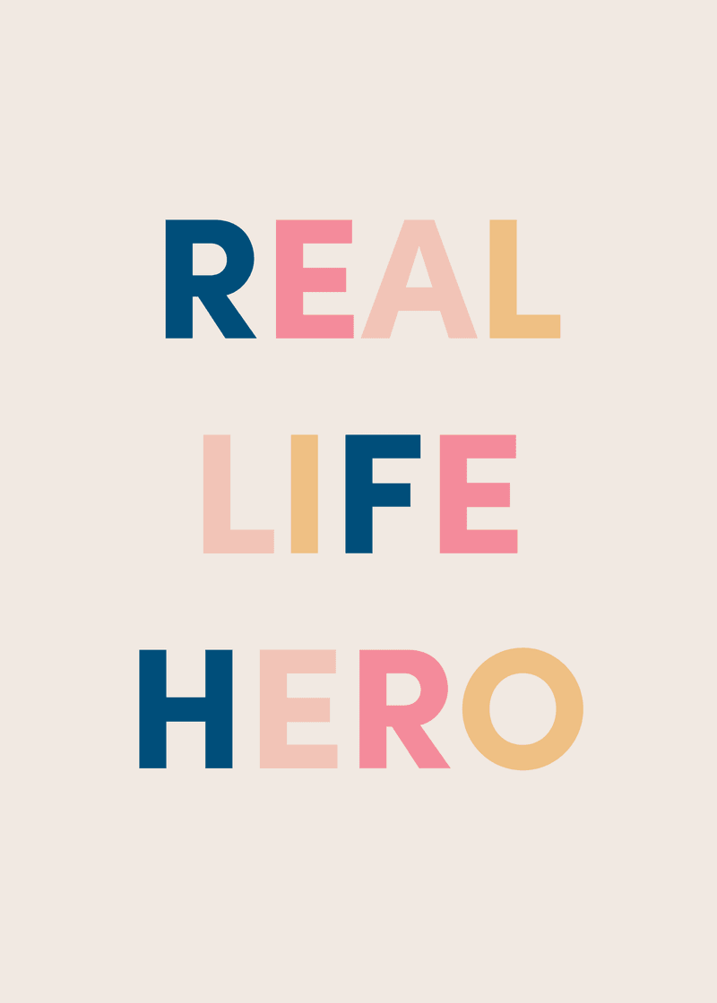 Real Life Hero Greeting Card R2