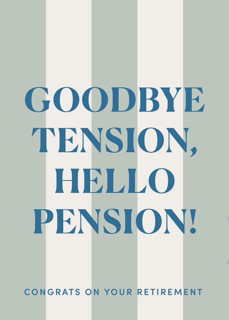 Hello Pension Greeting Card F5