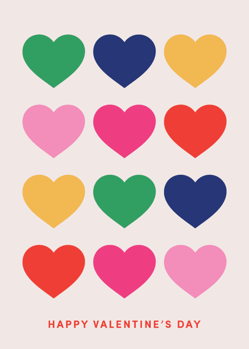 Hearts Greeting Card B8