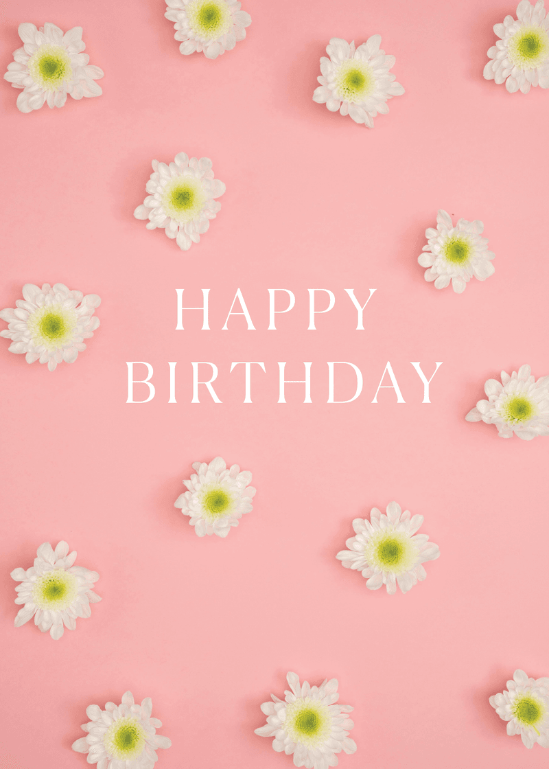 Happy Birthday Flowers Greeting Card E8