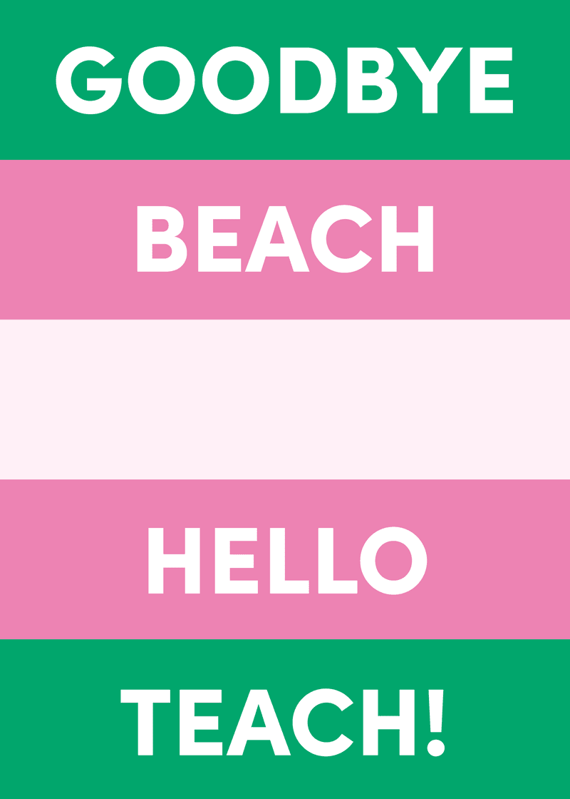 Hello Teach Greeting Card B5