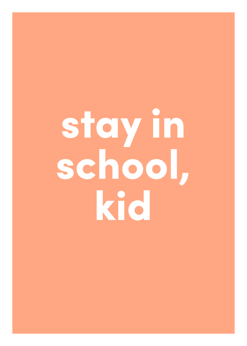 Stay in School Greeting Card S3