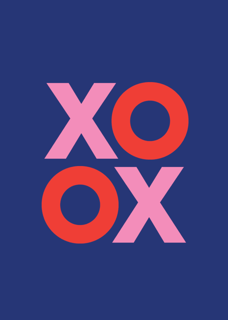 XOXO Greeting Card K9