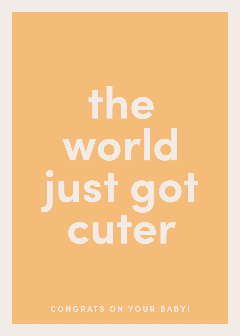 World Just Got Cuter Greeting Card M3