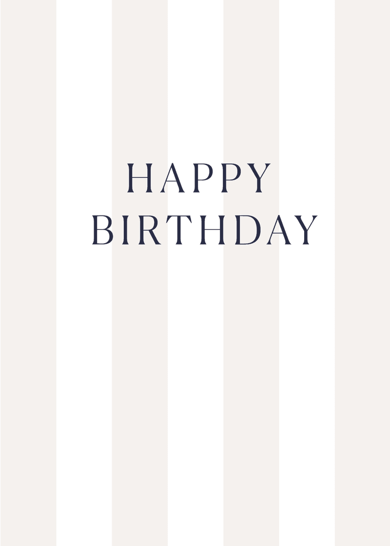 Happy Birthday Stripes Greeting Card K2