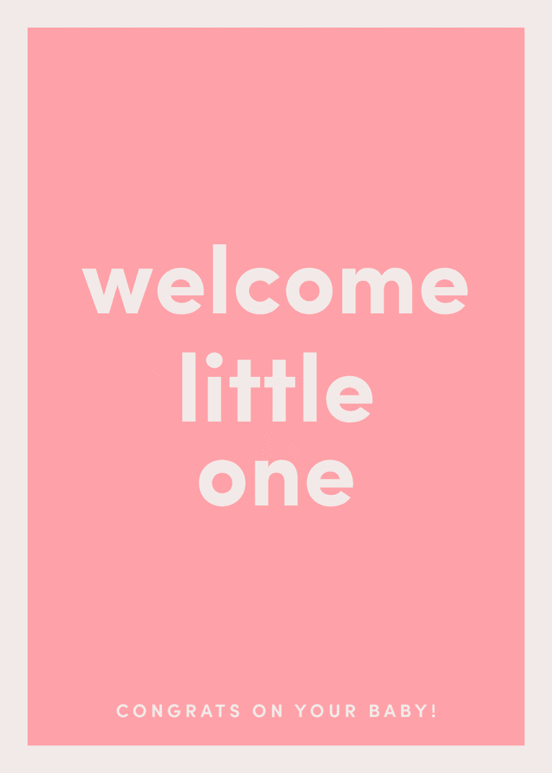 Welcome Little One Greeting Card D1