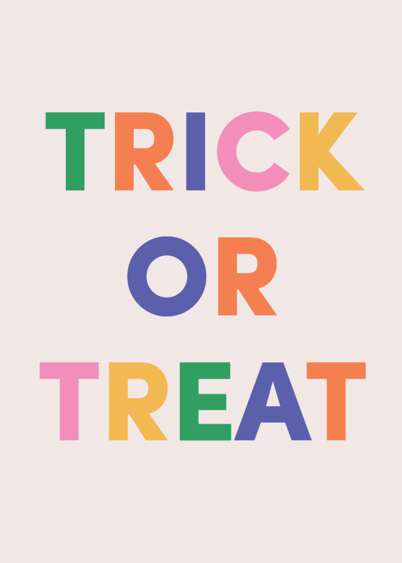 Trick or Treat Greeting Card D7