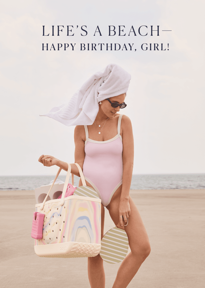 Happy Birthday Beach Greeting Card B7