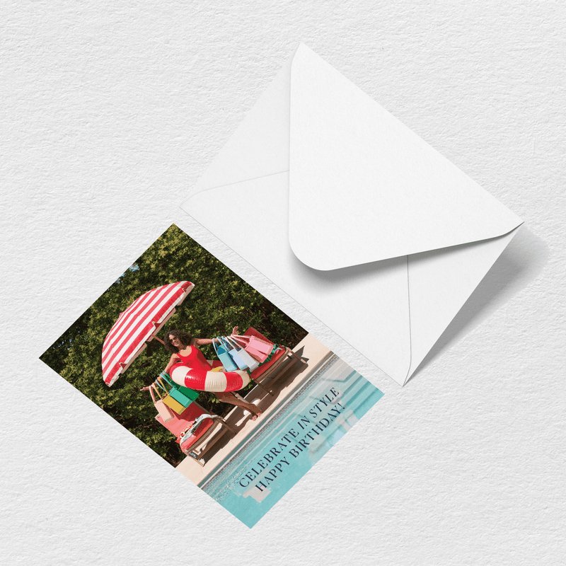 Happy Birthday Umbrella Greeting Card W5