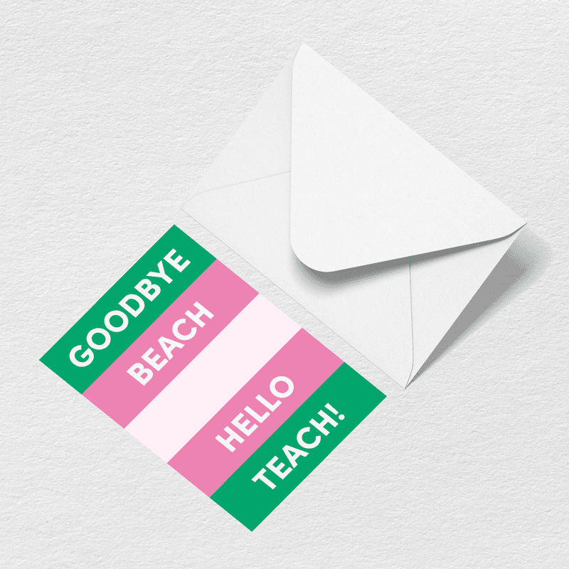 Hello Teach Greeting Card B5