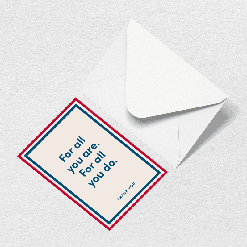 Thank You For All You Do Greeting Card W3