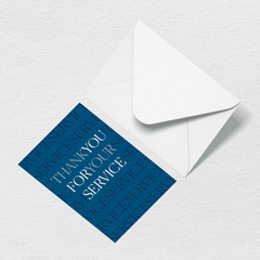 Thank You For Your Service Greeting Card V6
