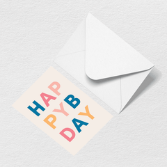 Happy Birthday Letters Greeting Card L6