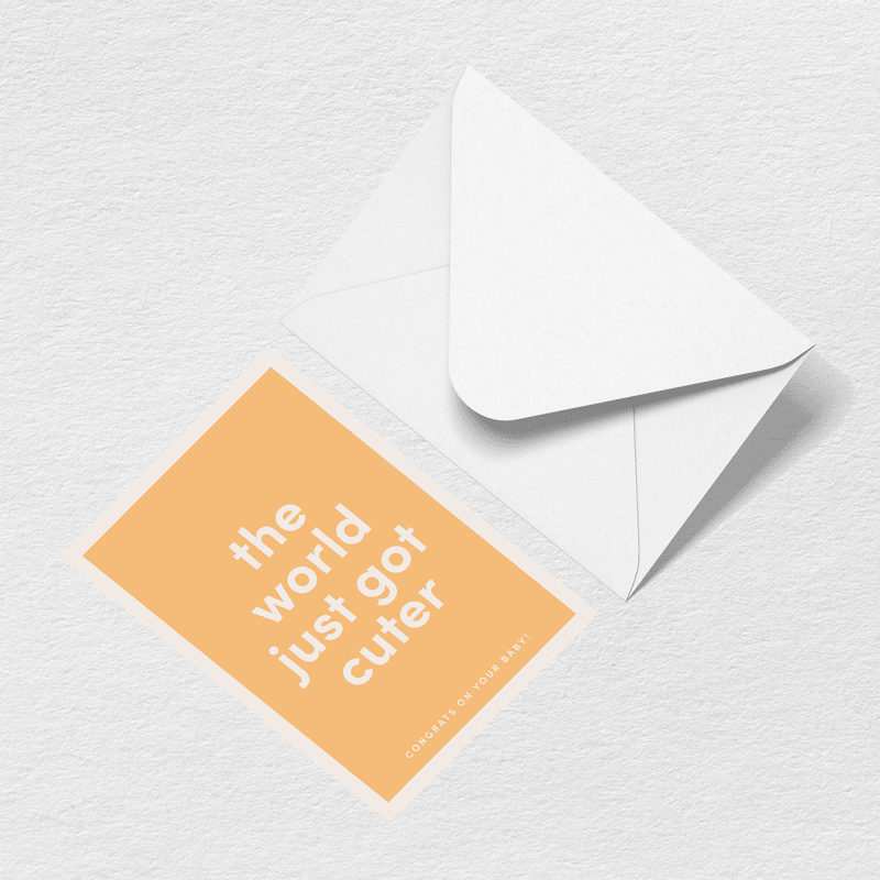 World Just Got Cuter Greeting Card M3