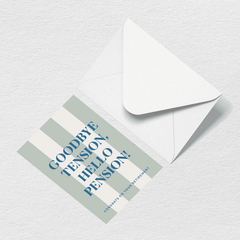 Hello Pension Greeting Card F5
