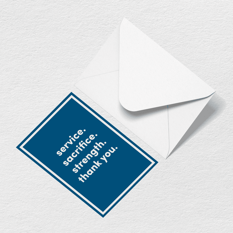 Thank You For Your Sacrifice Greeting Card I4