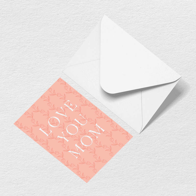 Love You Mom Greeting Card D2